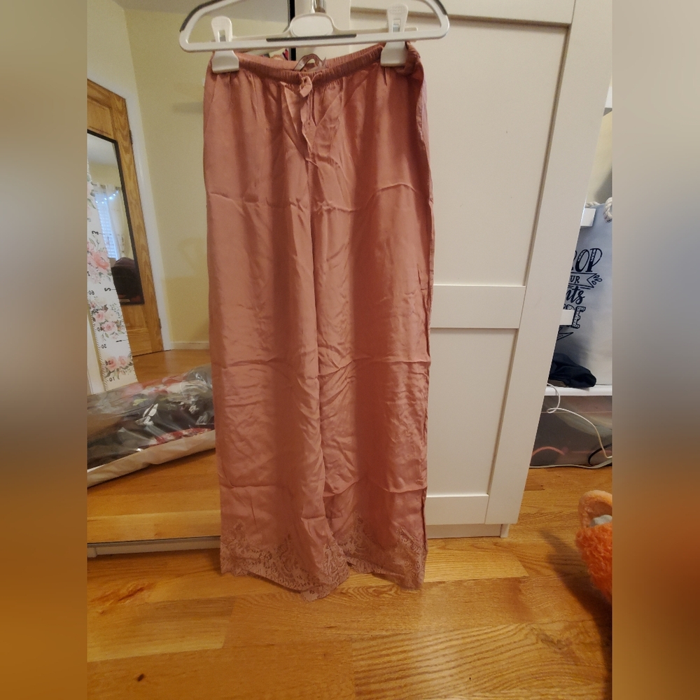 Elegant Pink Satin Skirt